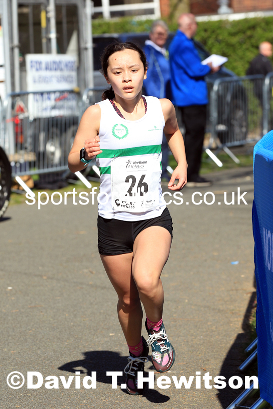 Girls Under-15s 5k, 2022 Northern 12 and 6 Stage Road Relays,  Birkenhead Park, Birkenhead, Wirral.  Photo: David T. Hewitson/Sports for All Pics